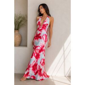 SUMMER AWAY Floral Maxi Dress Corallo Floral S/4 NEW NWT‎